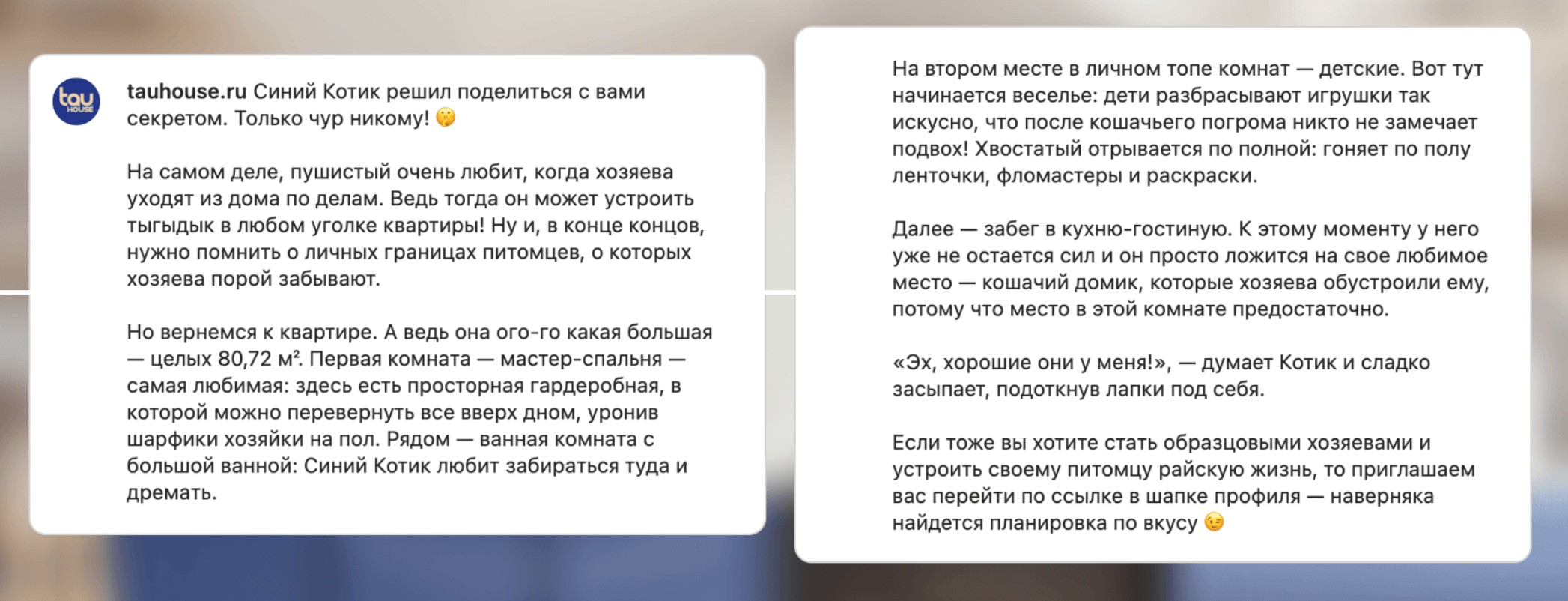 Пример контента, в котором агентство развивает уникальную подачу бренда