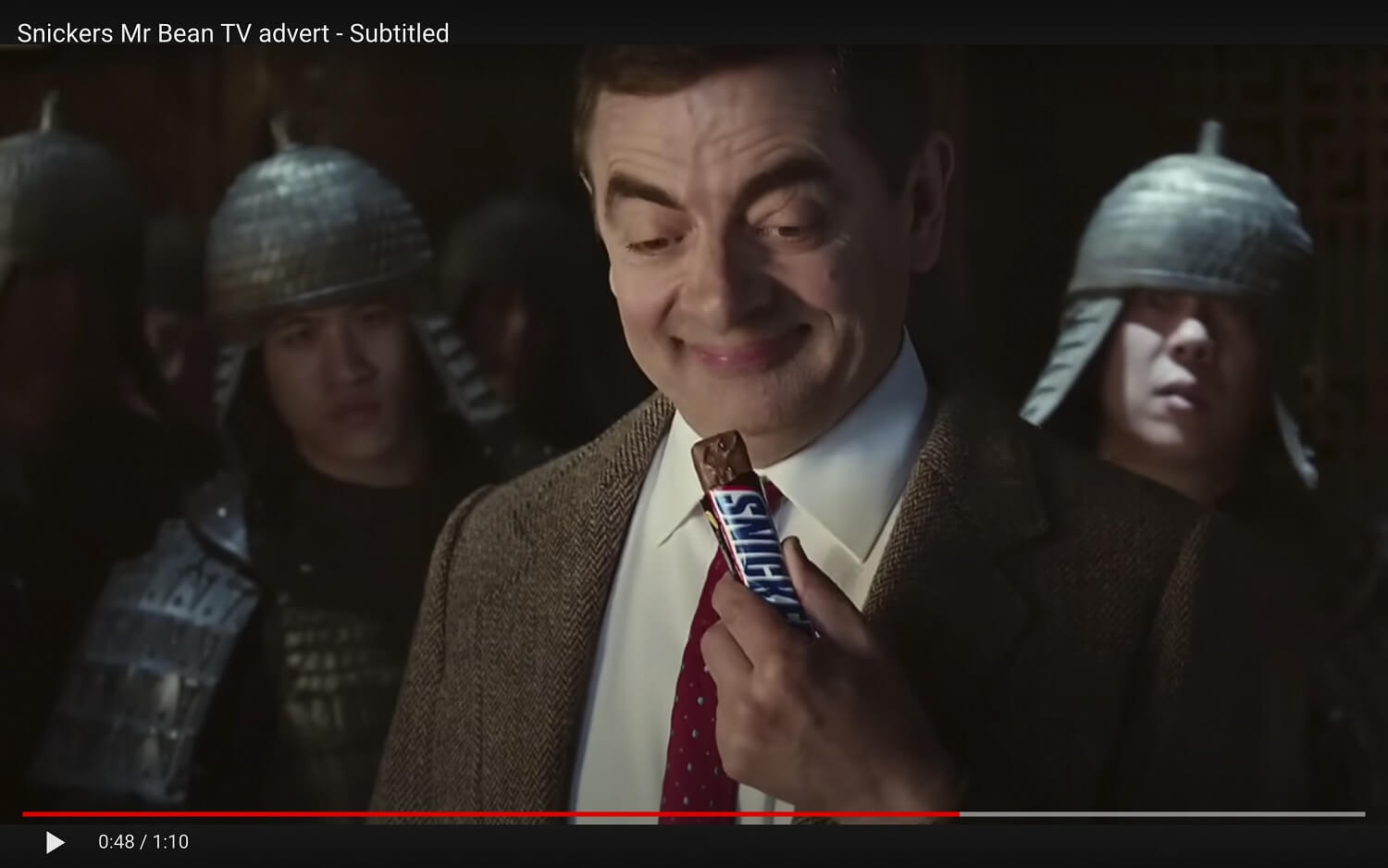 Видеореклама Snickers с Роуэном Аткинсоном