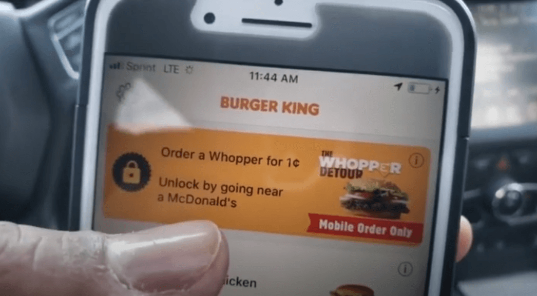 геофенсинг Burger King