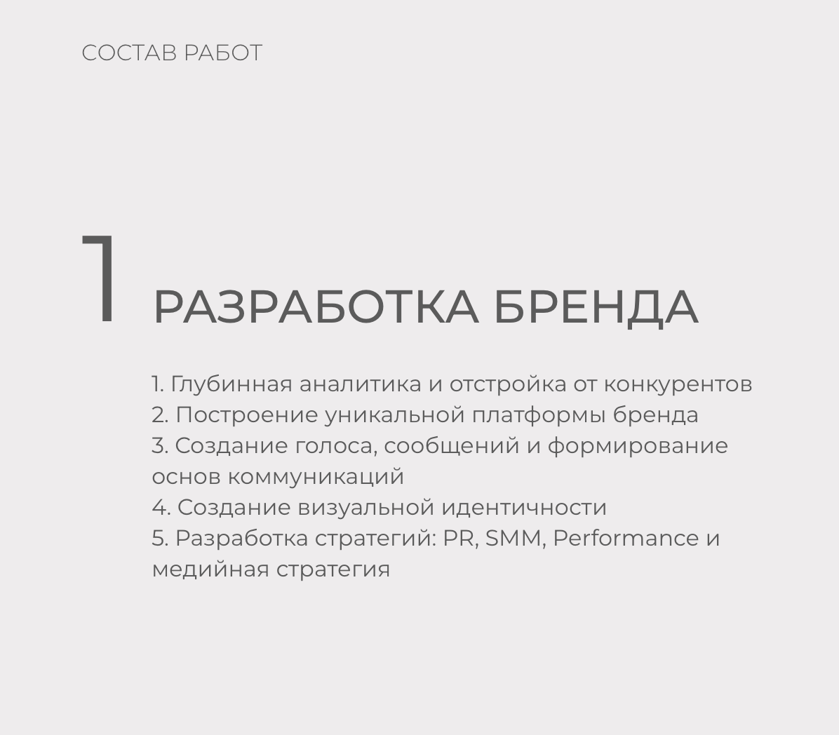 План работ агентства 6-sense при разработке брендинга