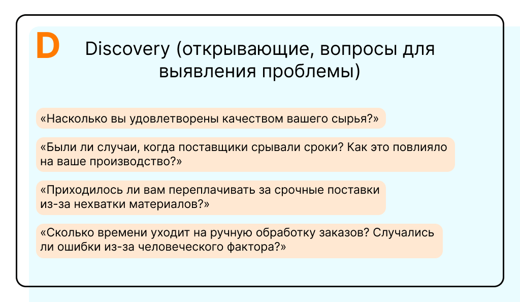 Открывающие вопросы 