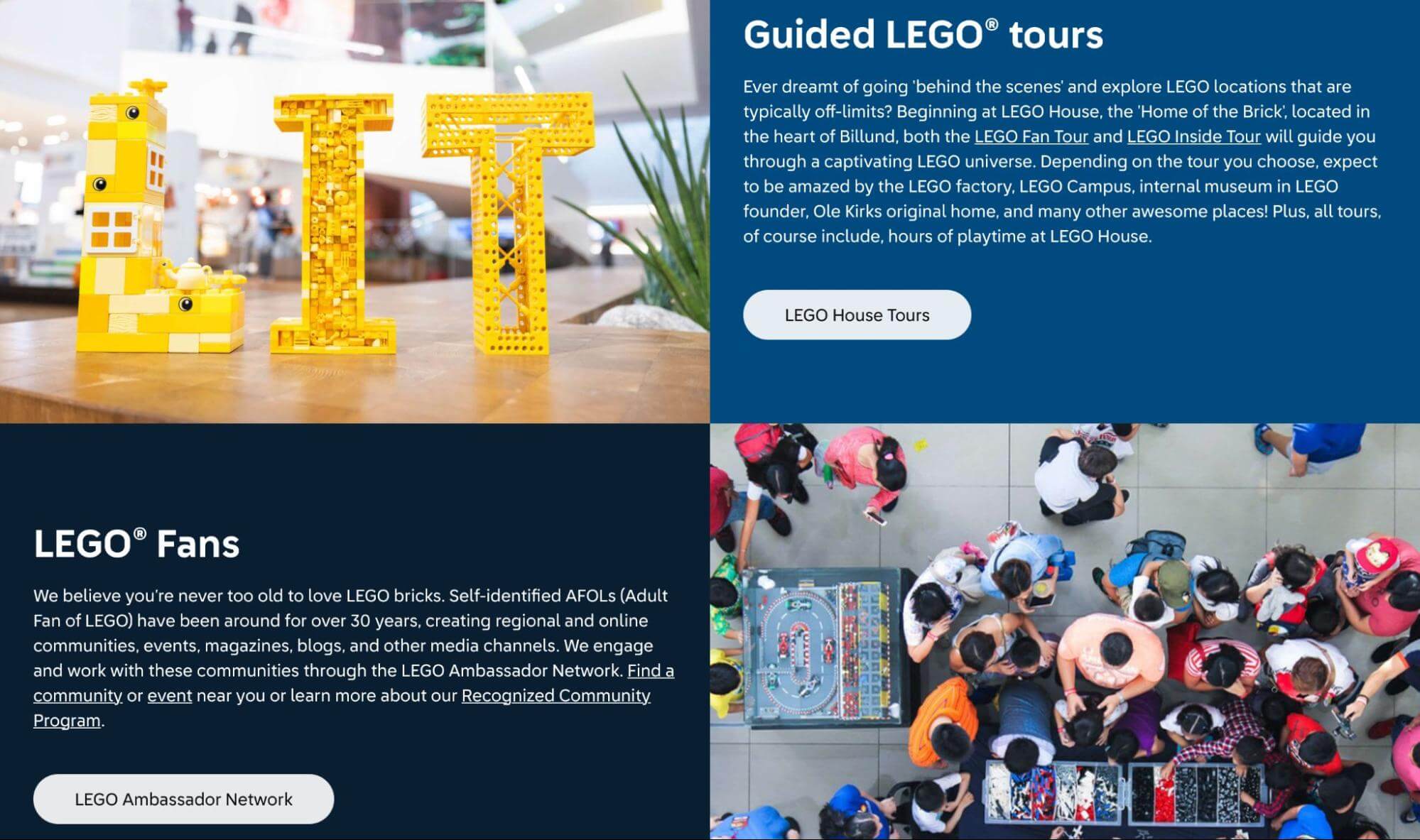 Скриншот сайта LEGO