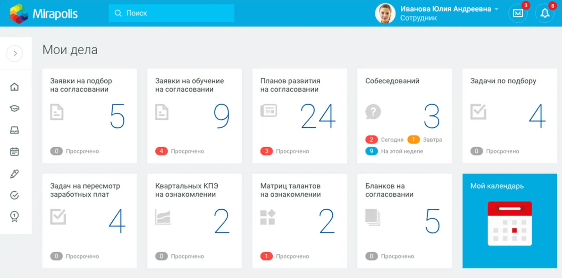 Задачи сотрудника