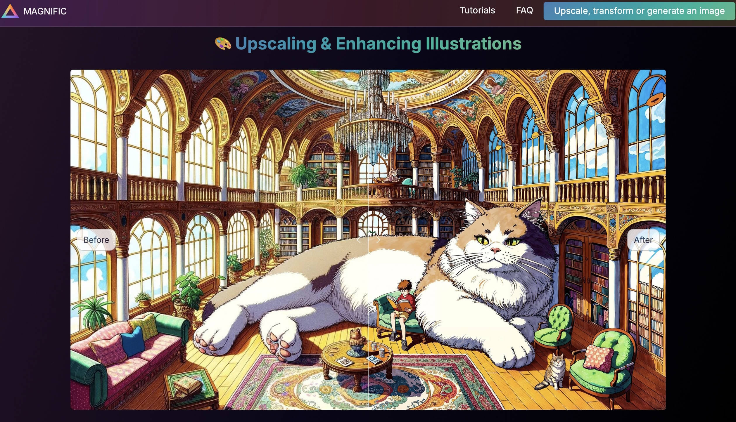 скриншот сайта Magnific