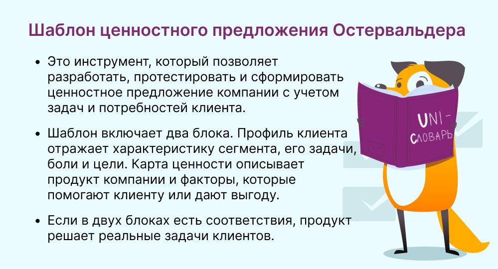 шаблон ценностного предложения остервальдера