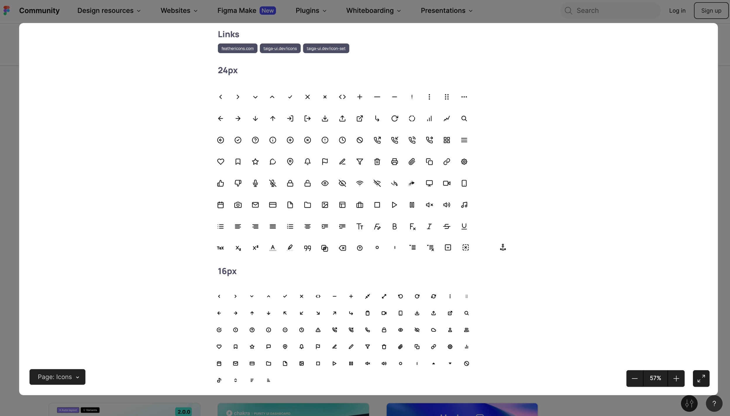 скриншот иконок в UI-ките
