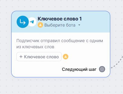 Триггер по ключевому слову. 