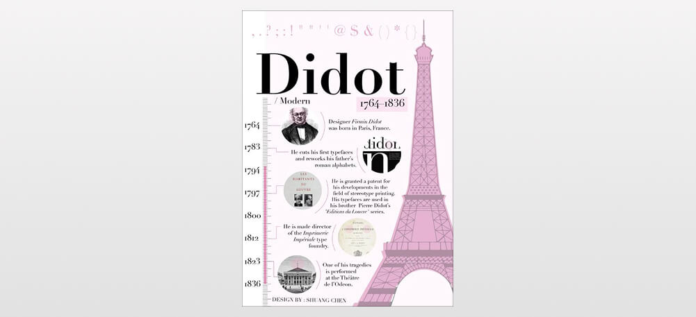 Инфографика о дизайнера Фирмен Дидо