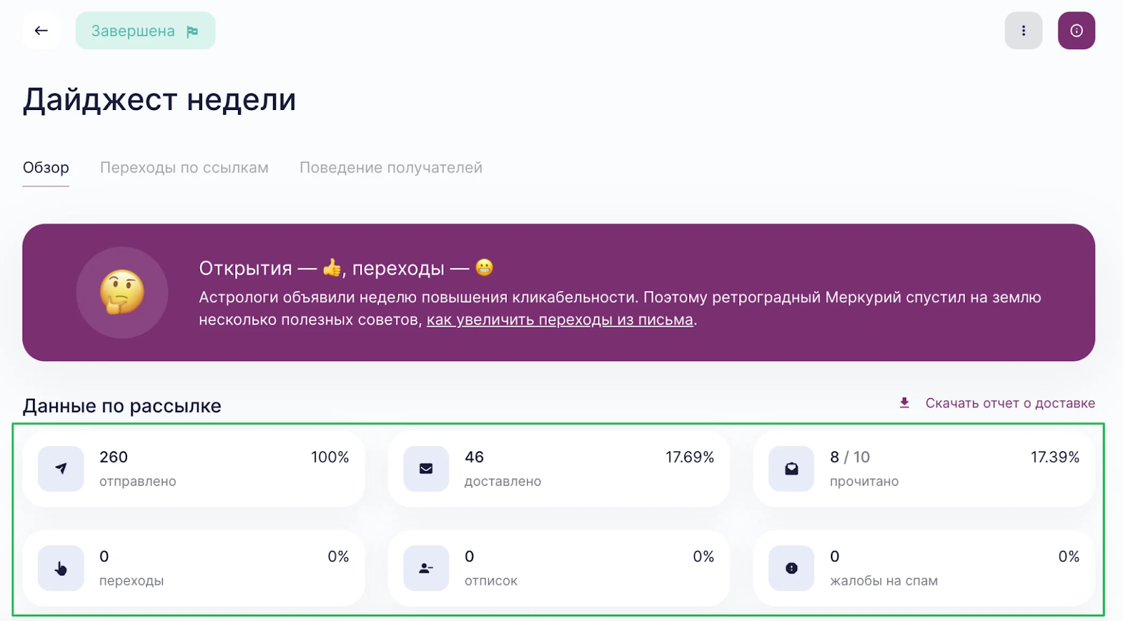 результаты