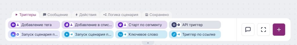 Блоки триггеров.