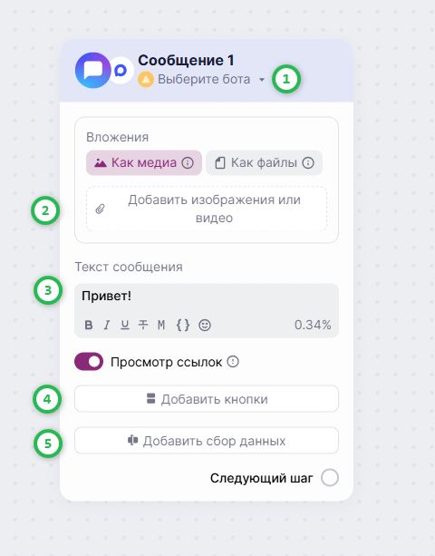 Блок сообщение.