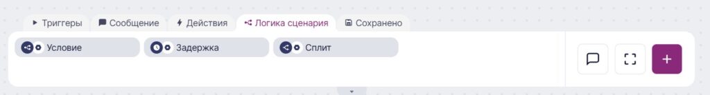 Блоки логики сценария.